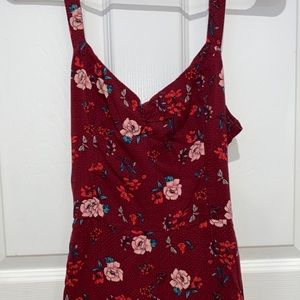 Hollister Floral Sweetheart Neckline Spring Summer Flowy Backless Dress